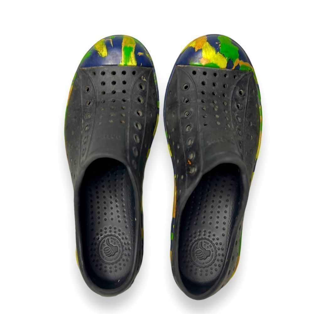 Native Shoes Kids Jefferson Marbled Black/Navy? with Camouflage Shoes 2